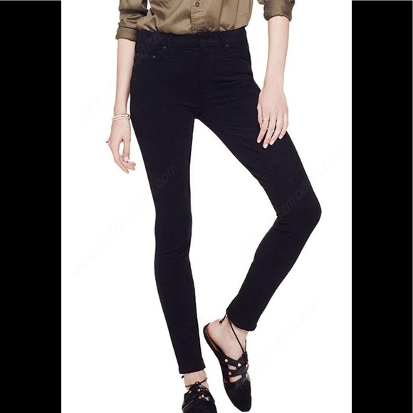 MOTHER Faux Suede High Waisted Looker Skinny Pants - Picture 2 of 13